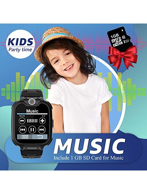 Children’s Smart Watch Phone - Smart Watch for Boy Girl Music Kids Watch Funny Game HD Touch Screen Sports Kid Smartwatches with Call Camera Alarm Clock Music Player, Sui