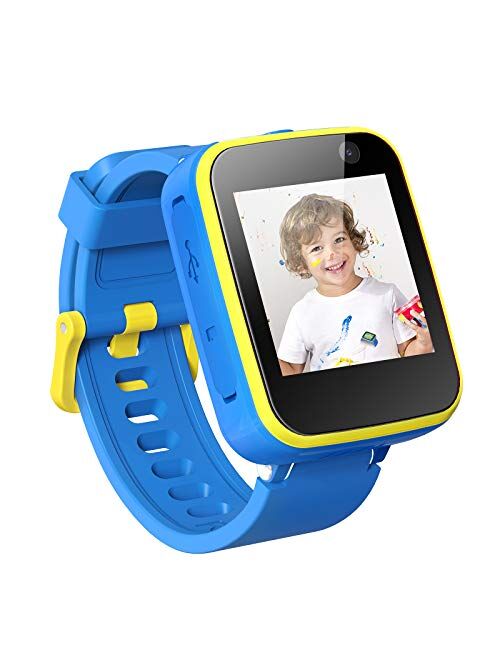 AGPTEK Kids Smart Watch for 3-12 Years Old, Kid Smartwatches with HD Dual Camera, Touchscreen, Educational Games, Music Player, Toddler Watch Learning Toys Birthday Gifts