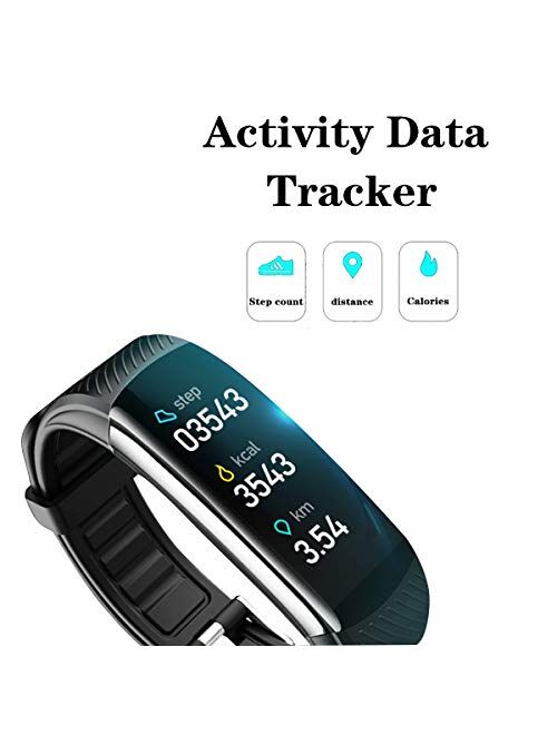 Smart Watch, Fitness Tracker with Body Temperature Thermometer Blood Oxygen Heart Rate Blood Pressure Monitor Sleep Monitor Step Counter Pedometer Calorie Counter IP67 Wa