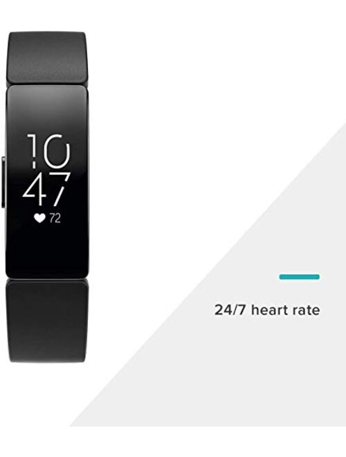 Fitbit Inspire HR Heart Rate & Fitness Tracker, One Size - S & L Bands Included (International Version)