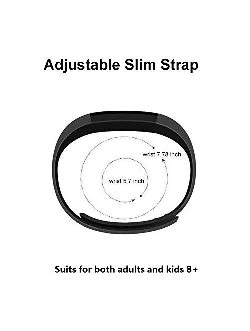 TOOBUR Slim Fitness Tracker Watch, Activity Tracker, Pedometer, Calorie Counter, Sleep Monitor,IP67 Waterproof Step Counter Watch with Wrist Silent Alarm Clock for Kids G
