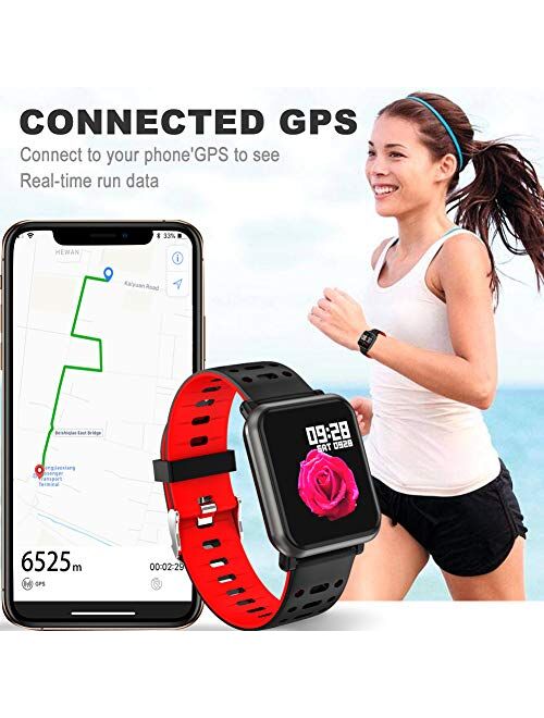 LEKOO Fitness Tracker Smart Watch with Heart Rate Monitor Fit Tracker Waterproof Activity Tracker with Step Counter Fit Watch Sleep Monitor Step Counter for Men and Women