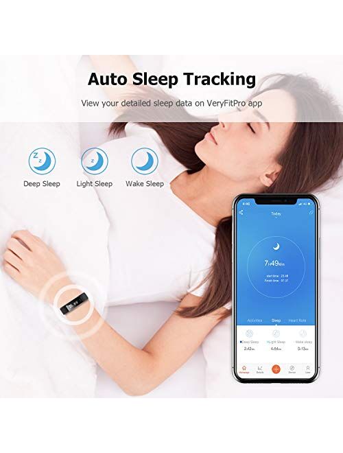 Letsfit Fitness Tracker HR, Activity Tracker Watch with Heart Rate Monitor, IP67 Water Resistant Smart Bracelet with Calorie Counter Pedometer Watch for Kids Women Men