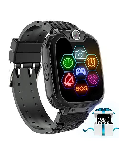 Smart Watch for Kids - Kids Smartwatch Boys Girls Kids Smart Watches with Call Camera 7 Children Learning Games Alarm Clock Music Player Calculator for 4-12 Years Kids El