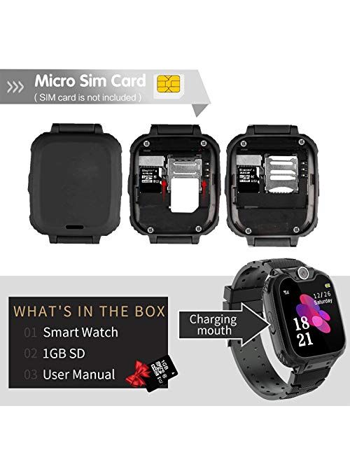 Smart Watch for Kids - Kids Smartwatch Boys Girls Kids Smart Watches with Call Camera 7 Children Learning Games Alarm Clock Music Player Calculator for 4-12 Years Kids El