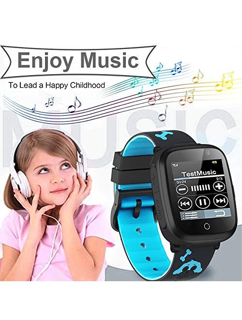 HuaWise Smart Watch for Kids,HD Touch Screen Game Watch,Waterproof Kids Smartwatch with SOS Call Music Player Camera Alarm Clock Birthday Gift