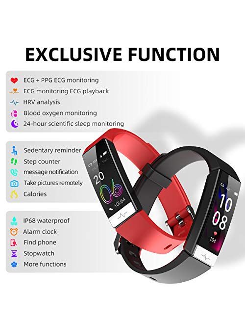 Mgaolo Fitness Tracker with Blood Oxygen SpO2 Blood Pressure Heart Rate Sleep Monitor for Men Women,IP68 Waterproof Activity Tracker with HRV Pedometer Health Smart Watch