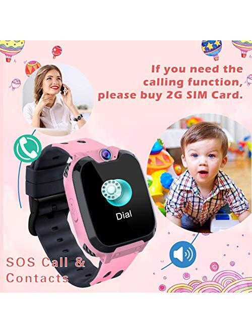 Smart Watch for Kids Boys Girls - Touch Screen Game Smartwatch with Call SOS Camera 7 Games Alarm Clock Music Player Record for Children Birthday Gifts 3-10 Kids Phone Wa