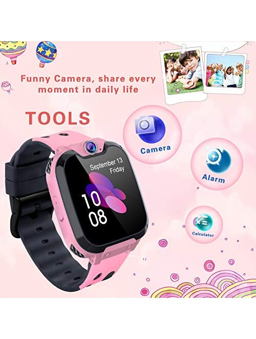 Smart Watch for Kids Boys Girls - Touch Screen Game Smartwatch with Call SOS Camera 7 Games Alarm Clock Music Player Record for Children Birthday Gifts 3-10 Kids Phone Wa