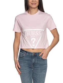 Women's Active Short Sleeve Oversized Logo Cropped T-Shirt