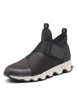 - Women’s Kinetic Sneak, Knit Sneaker with Scalloped Sole and Stretch Straps
