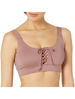 Women's Active Medium Support Sports Bra with Lace-up Detail