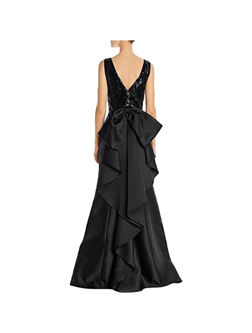 Adrianna Papell Women's Sequin Mikado Gown