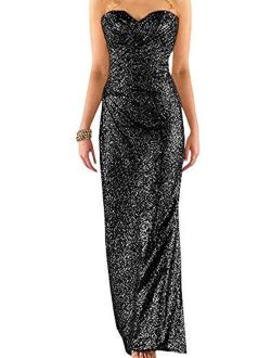 Ever Girl Women's Sequins Long Wedding Party Gown