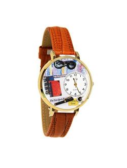 Book Lover Tan Leather and Goldtone Watch #WG-G0460001