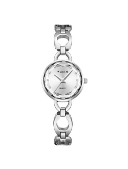 Ladies Watch Simulated Diamond Wrist Watch Quartz Analog Watch Women Bracelet Watches Exquisite Girl Watch Steel Band Wristwatch