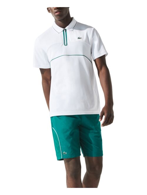 Lacoste Men's Sport Breathable Resistant Pique Zip Tennis Polo Shirt