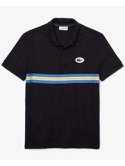 Men's Heritage Regular-Fit Stripe Piqu Polo T-Shirt