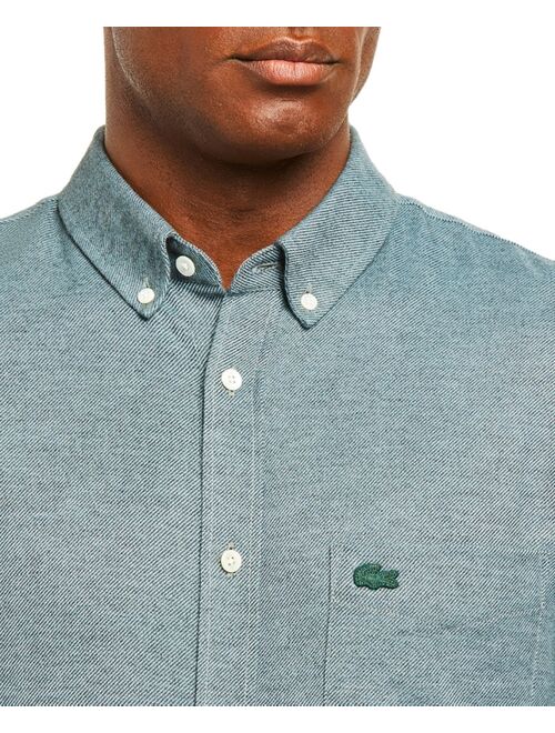 Lacoste Men's Solid Twill Cotton Long Sleeve Shirt