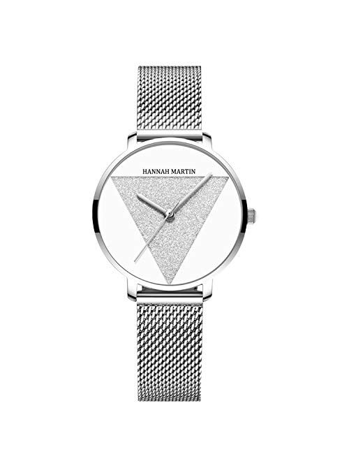 RORIOS Women Watch Analogue Quartz Watches Minimalism Simple Girl Watch Stainless Steel Mesh Strap Stylish Ladies Wristwatches