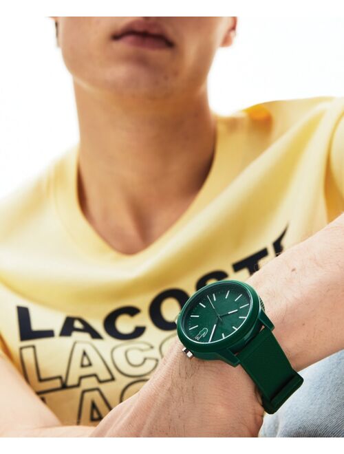 Lacoste Men's 12.12 Green Silicone Strap Analog Watch 42mm