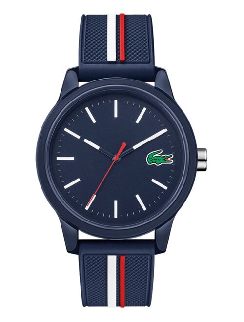 Lacoste Men's Swiss 12.12 Blue Silicone Strap Analog Watch 42mm