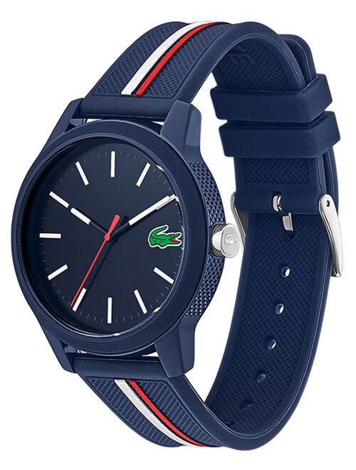 Lacoste Men's Swiss 12.12 Blue Silicone Strap Analog Watch 42mm