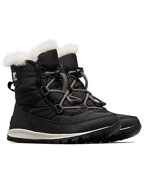 SOREL - Youth Whitney Short Lace Waterproof Snow Boots for Winter with Faux Fur Cuff