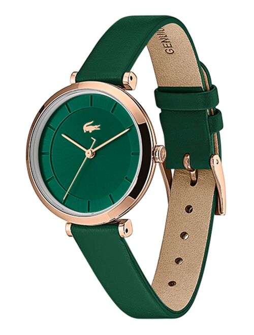 Lacoste Women's Geneva Green Leather Strap Watch 32mm