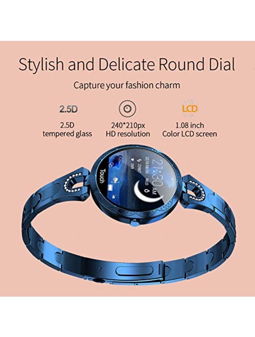Classic Women Smart Bracelet Blood Pressure Heart Rate Monitor Dress Watches for iOS Android Fitness Tracker for Women