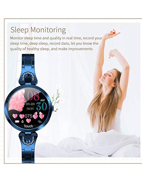 Classic Women Smart Bracelet Blood Pressure Heart Rate Monitor Dress Watches for iOS Android Fitness Tracker for Women