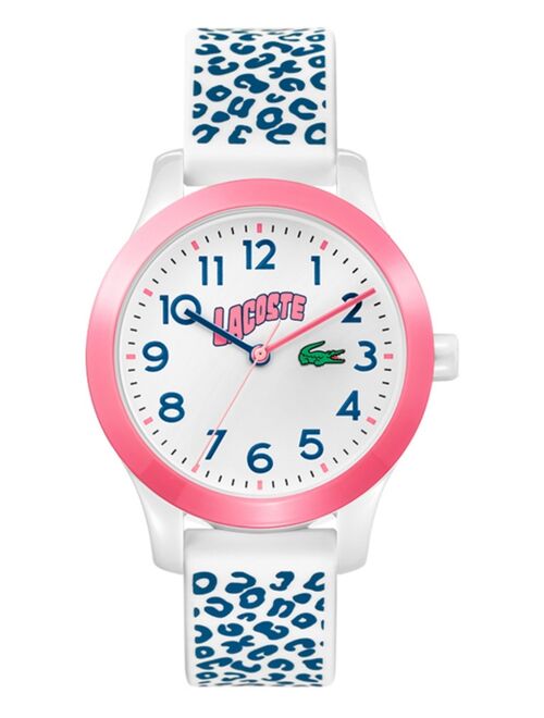 Lacoste Kid's Swiss 12.12 White & Blue Silicone Strap Watch 32mm