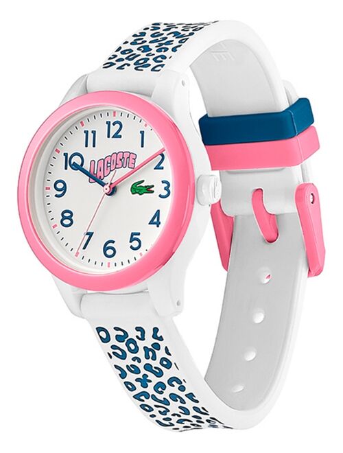 Lacoste Kid's Swiss 12.12 White & Blue Silicone Strap Watch 32mm