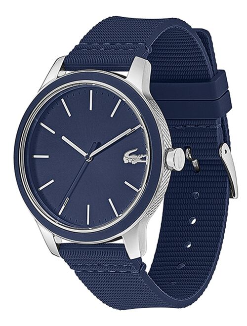Men's Lacoste 12.12 Blue Silicone Strap Watch 44mm