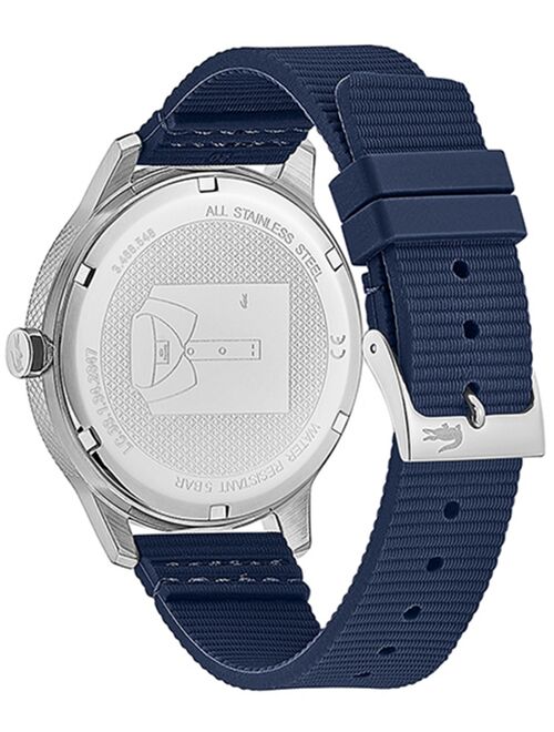 Men's Lacoste 12.12 Blue Silicone Strap Watch 44mm