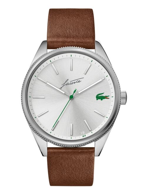 Lacoste Men's Heritage Brown Leather Strap Watch 42mm