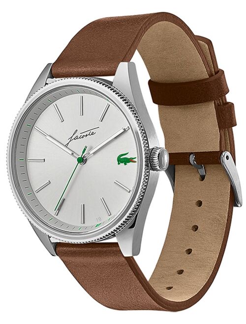 Lacoste Men's Heritage Brown Leather Strap Watch 42mm