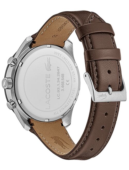 Lacoste Men's Boston Brown Leather Strap Watch 42mm