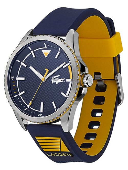 Lacoste Men's Cap Marino Blue Silicone Strap Watch 44mm