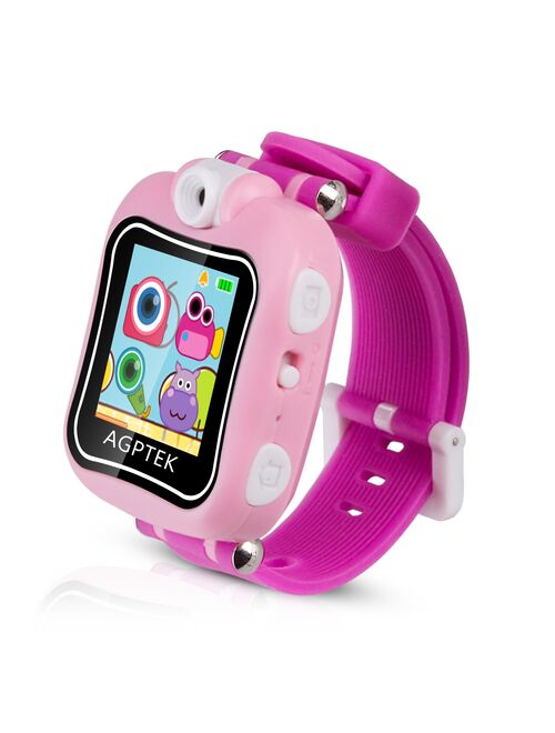 Kid Smartwatch with 90 Degree Rotating Camera, Video Recording, Games, Stopwatch, Alarm Clock, Red/Pink