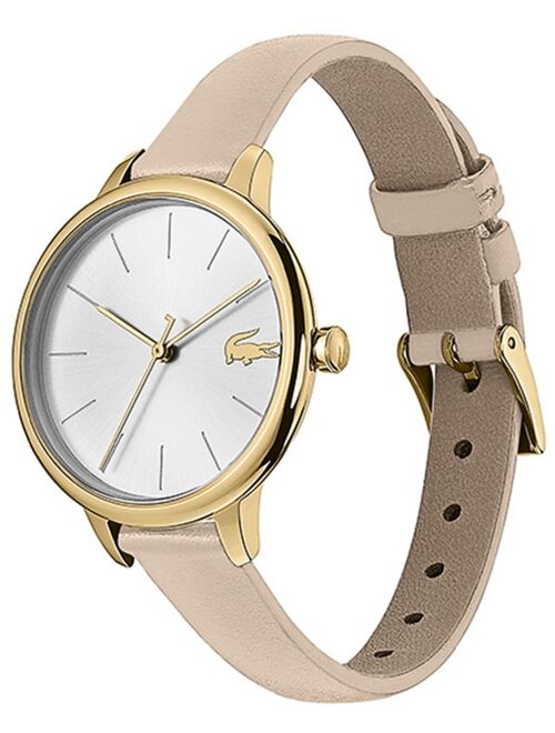 Lacoste Women's Cannes Taupe Leather Strap Watch 34mm