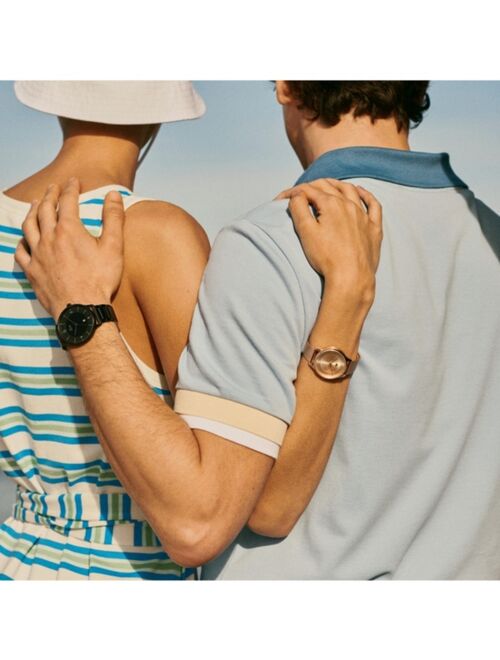 Lacoste Men's Club Black-Tone Stainless Steel Bracelet Watch 42mm