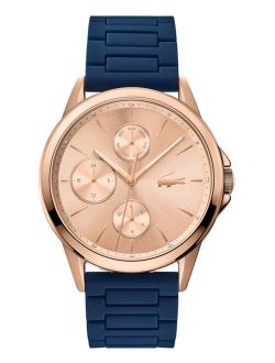 Women's Swiss Florence Blue Silicone Strap Watch 40mm