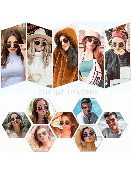 SOJOS Small Square Polarized Sunglasses for Men and Women Polygon Mirrored Lens SJ1072