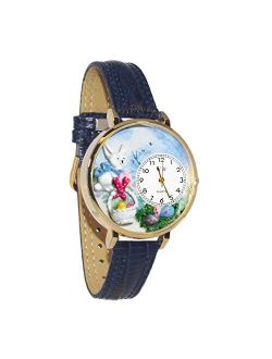 Whimsical Watches Women's G-1220016 Easter Eggs Baby Blue Leather Watch
