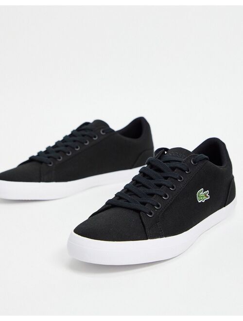 Lacoste Lerond sneakers in black canvas