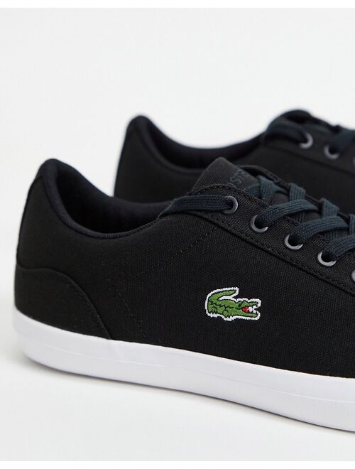 Lacoste Lerond sneakers in black canvas
