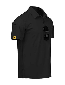 GEEK LIGHTING Mens Polo Shirt Quick-Dry High Moisture Wicking Short Sleeve Sports Golf Tennis T-Shirt