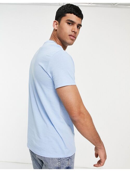 Lacoste pima cotton t-shirt with croc in blue