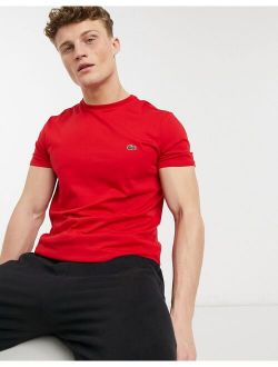 logo pima cotton t-shirt in red